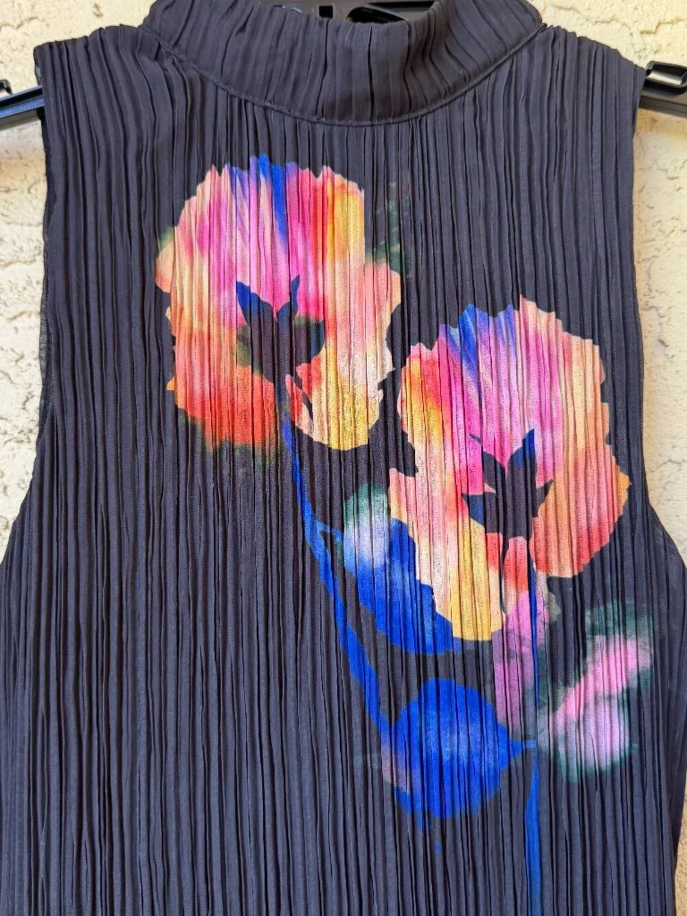 NWT By Anthropologie Occasion Plissé Midi Dress XS Sleeveless Mock-Neck - Picture 7 of 11